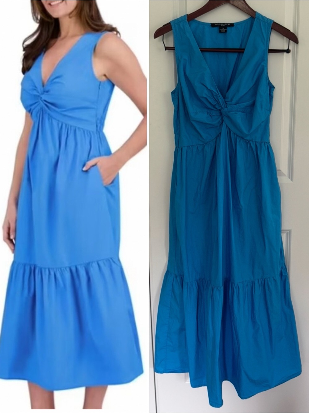 French Connection Twist Front Midi Dress